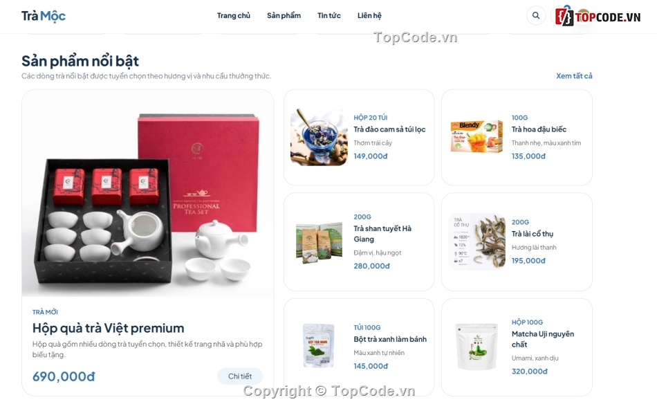 Website bán hàng sản phẩm,Web bán tem sản phẩm,bán trà